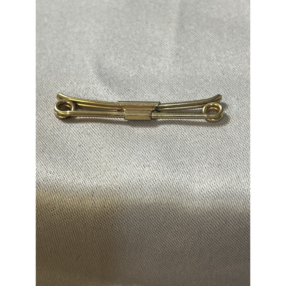 Vintage "Swank" 1/40 10k Gold Filled Curved Tie Collar Clip (2348) - Picture 4 of 5